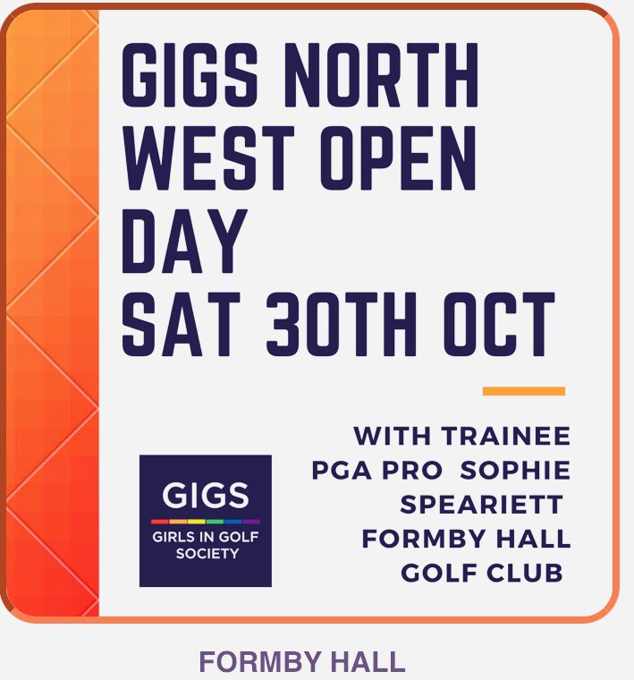 Come and meet us <a href="/formbyhall/">Formby Hall</a> for a fun day of golf, tuition &amp; a social supper in association w <a href="/SophieSpeariett/">Sophie Speariett Golf</a> - link in bio to book your place #inclusivegolf #lgbtwomenintogolf #GirlsinGolfSociety #gettingmorewomenintogolf #FOREeveryone #golf