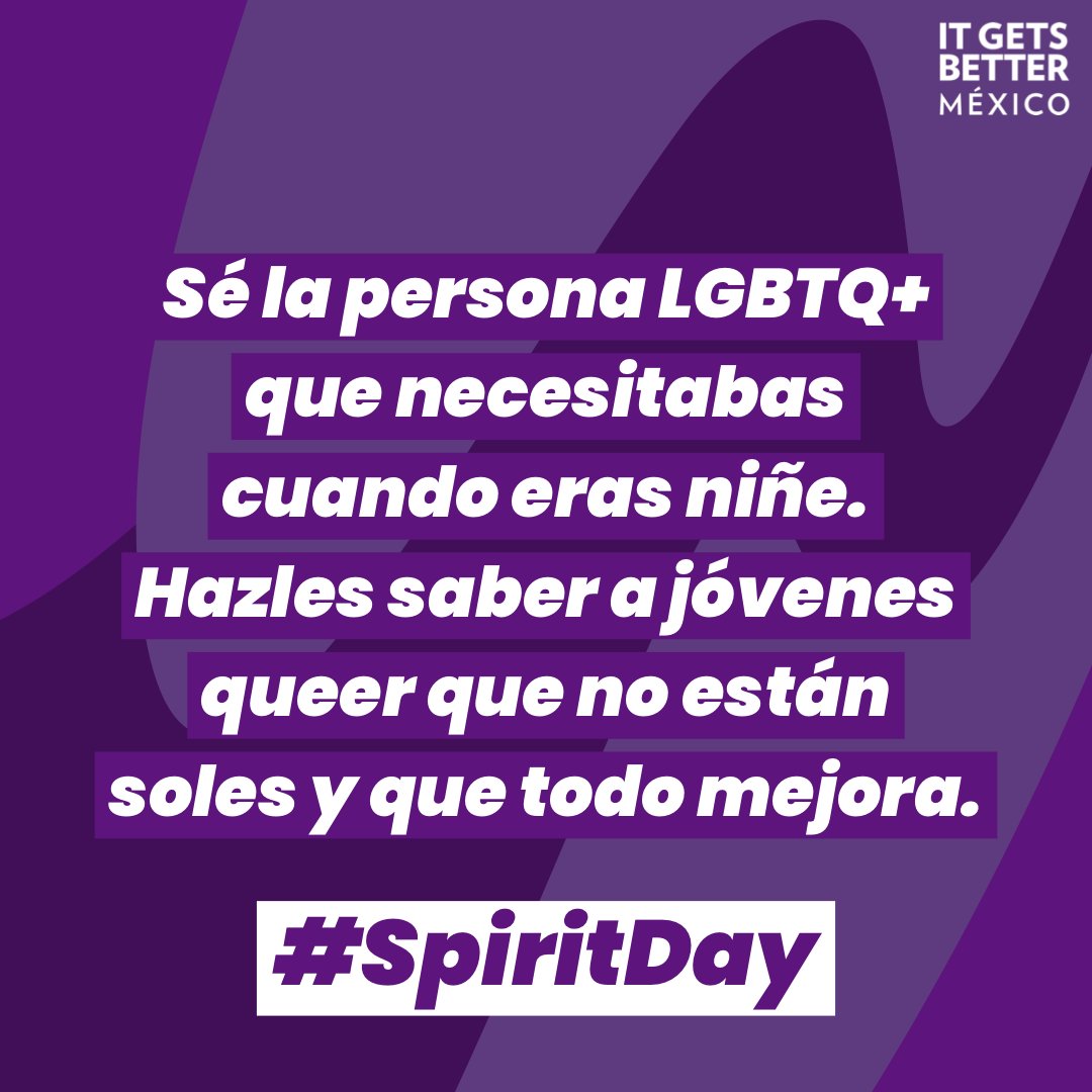 ItGetsBetterMx's tweet photo. Hoy y todos los días, como diría @DosvecesLopez. #SpiritDay https://t.co/RW1Ehzdraj