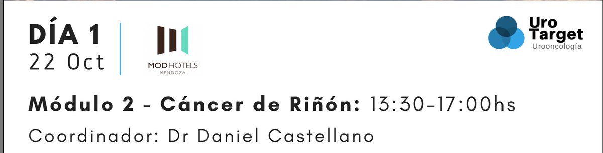 Martin_AngelMD's tweet photo. 1⃣ day to go‼️ UroTarget 2021. #GUcsm
🗓️ 22 & 23 October. 🇪🇸🇦🇷🇺🇾🇺🇸
📍 Mendoza City. Hibrid mode
⭕️ Live discussion #MultidisciplinaryWork
⭕️ Symposiums @fedelosco
⭕️ Academic Lectures @drenriquegrande @DrRanaMcKay
⭕️ Masterclass @DrChoueiri @cdanicas https://t.co/aa4UuOtmRu