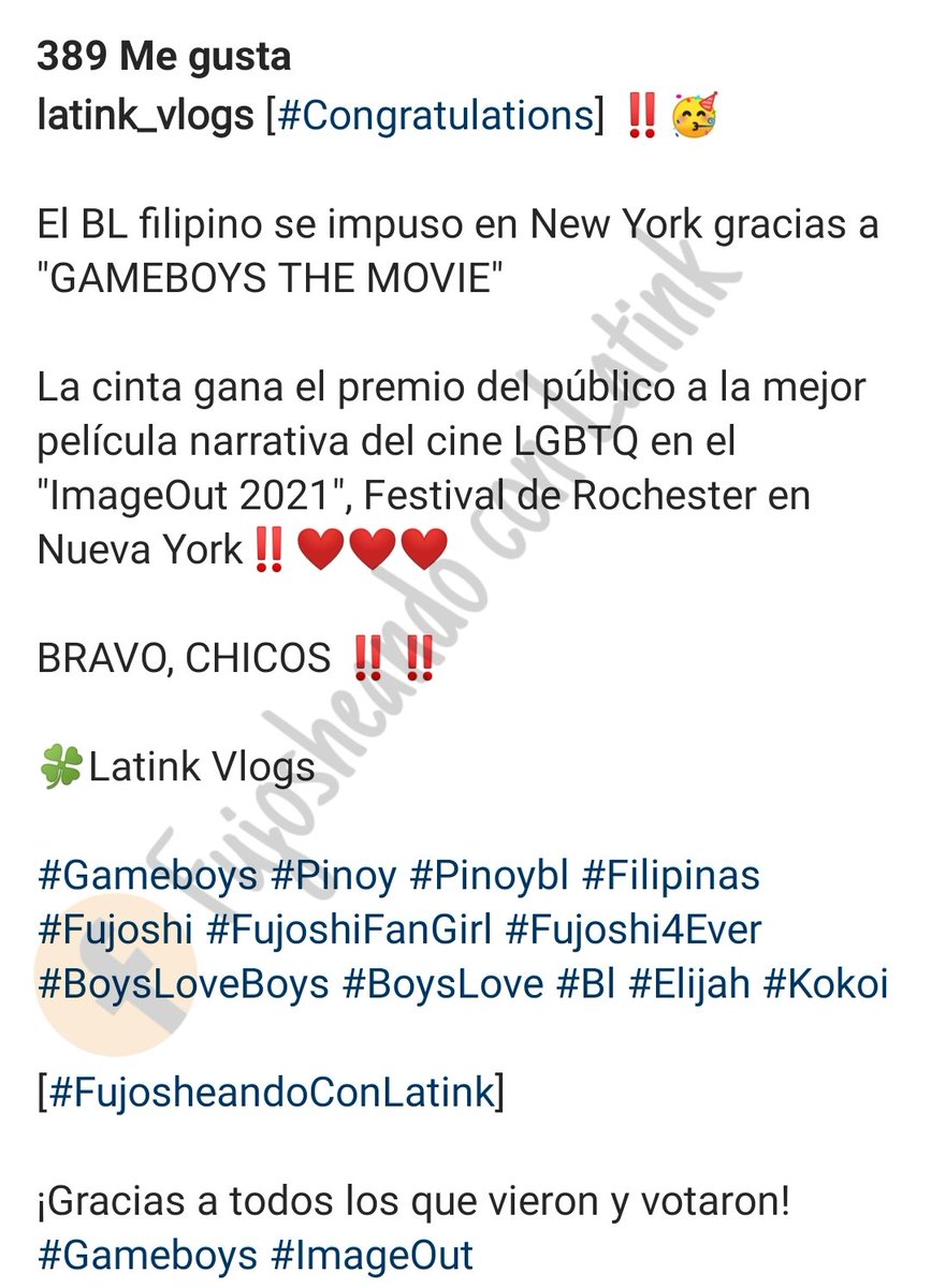 BGmagazine_'s tweet photo. [#Congratulations] ‼️🥳

El BL filipino se impuso en New York gracias a "GAMEBOYS THE MOVIE"

#Gameboys #Pinoy #Pinoybl #Filipinas #Fujoshi #FujoshiFanGirl #Fujoshi4Ever #BoysLoveBoys #BoysLove #Bl #Elijah #Kokoi 

[#FujosheandoConLatink] 
#Gameboys #ImageOut https://t.co/2Koq78TnKc