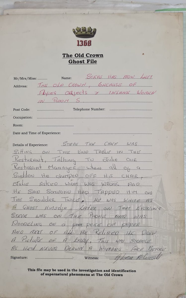 It is the run-up to Halloween, so we thought we would share a few of our favourite ghost tales from guests that visited our *supposedly* haunted pub back in 1998 👻 Have you witnessed any freaky encounters at The Old Crown? let us know below 👇👇