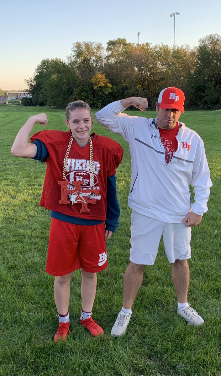 Congrats to this week’s Viking Leader of the Week, Annalise Latham. Besides kicking extra points and being a good student, she allowed herself to leave her comfort zone this year, and it paid off for her and the team. Enjoy your cookies! #ALLIN #VLOW