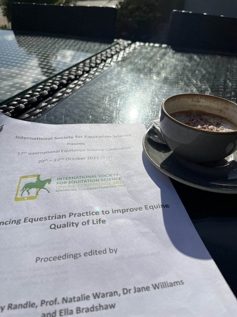EquiSci's tweet photo. When you start ‘caffeine stacking’ in prep for another inspiring evening of @equitationscien      #ISES2021EQoL #equitationscience https://t.co/8iBZFgCQwZ