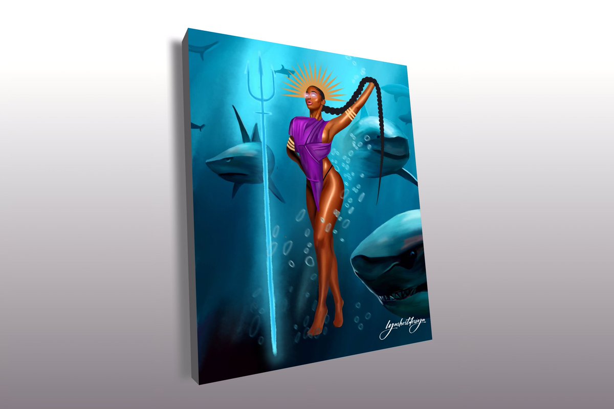 Black AquaWoman 🦈🧜🏿‍♀️
•
Model: <a href="/NafessaWilliams/">Nafessa Williams</a> 
Art by 🎨 : <a href="/lynsbestdesign/">LynsBest Design</a> 
•
•
•
#BlackGirlMagik #BlackWomen #Aquaman #Procreate #ibisPaintX #BlackLightning #sketchbook #sketch #illustration #conceptart #ipadpro #art