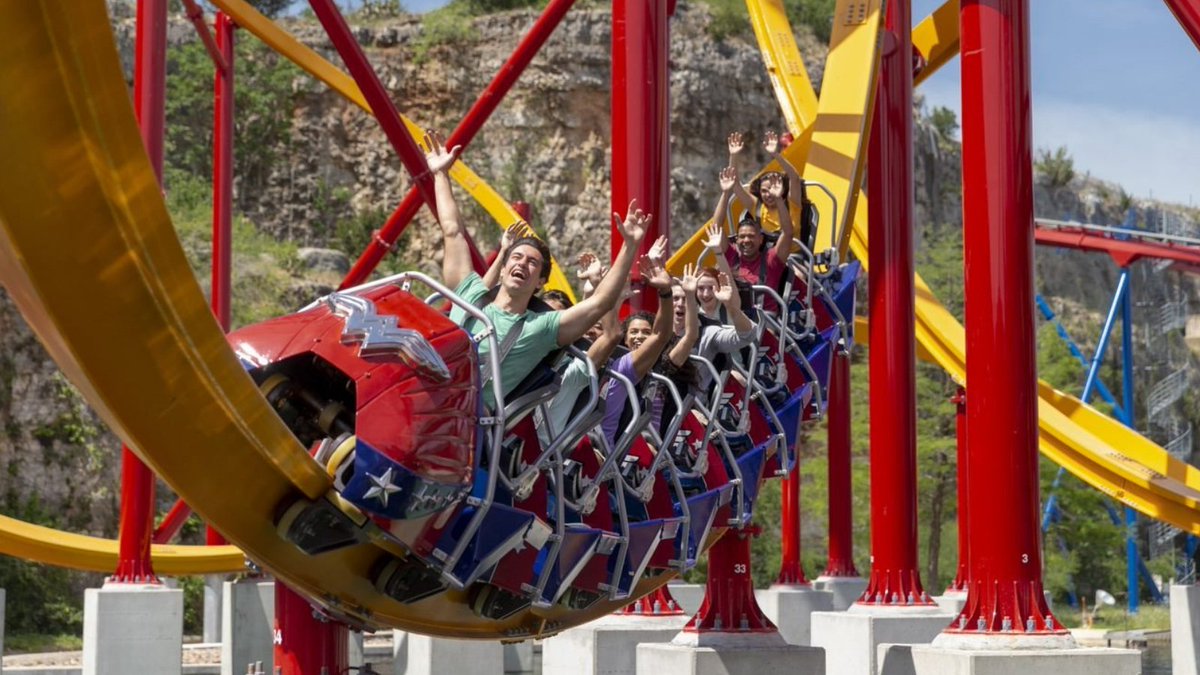 SF_FiestaTexas's tweet photo. 80 years ago today, #WonderWoman lassoed her way into our hearts. Celebrate your favorite Amazonian warrior with a spin on the WONDER WOMAN™ Golden Lasso Coaster!
#WonderWoman80 #BelieveInWonder #WorldsFirst #SingleRailCoaster
https://t.co/ENb4xXZRYX https://t.co/DP4GsX6iBr