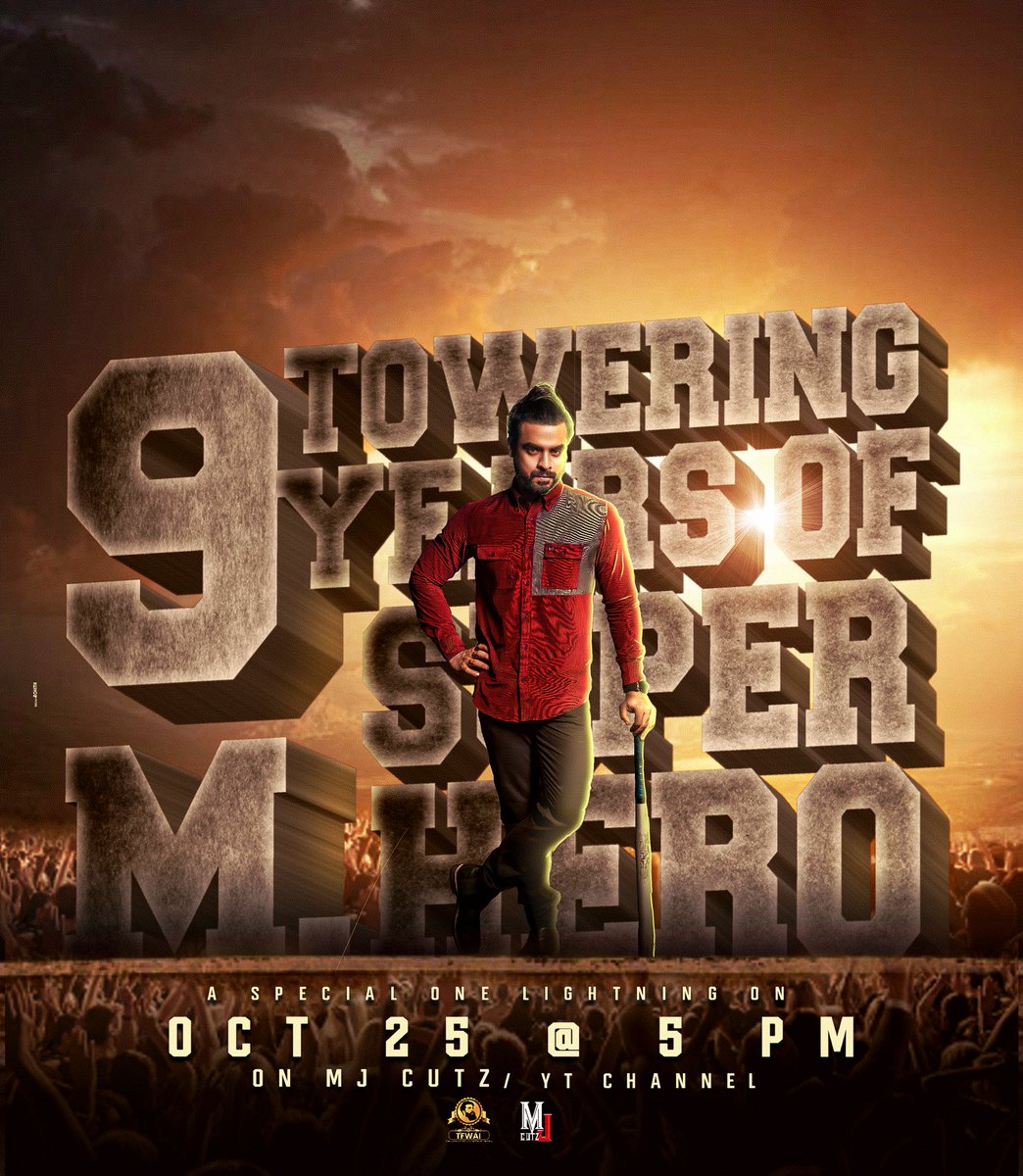 TfwaiB's tweet photo. Here It Comes!
As we are celebrating 9 Years Of Cinematic Life #TovinoThomas we r shaking hands with @creator_mj_ for a massive mashup treat
Stay tuned 🔛 #MJCutz YT Channel
Get Ready For The Lightning Sambavam 💥
Hell Yeah⚡️⚡️
@ttovino || #CDPLaunchOnOct25
✒️: @rohith_designs_ https://t.co/12EWn3hLf6