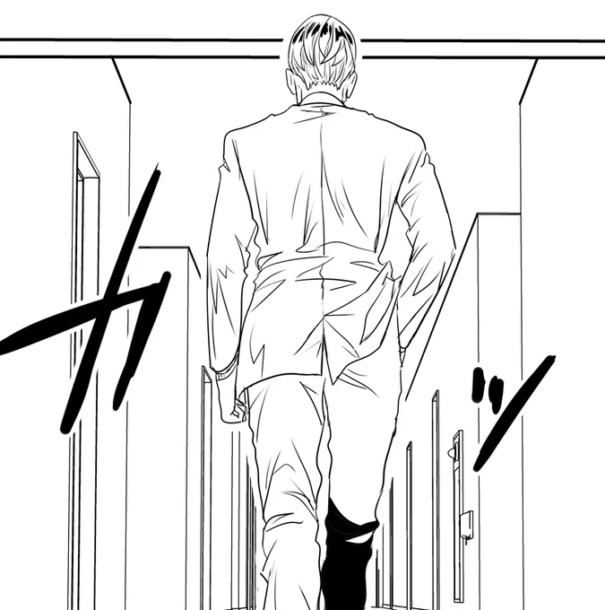 わ～線画全部終わった～・・描き忘れがいっぱい見つかって結構時間かかってしまった・・
千秋くんのスーツも、やっぱり黒から白へ描き直し・・。 
