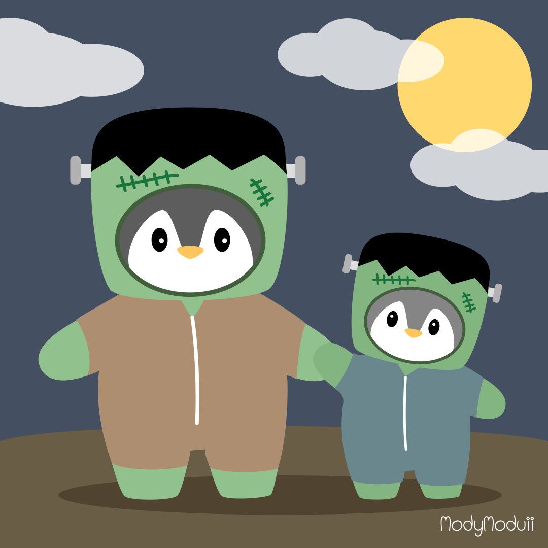 ModyModuii's tweet photo. Don't worry because I am here with you 🧟

#cuteart #kawaiiart #illustration #inkscape #halloween #frankenstein https://t.co/by7pdvybdD