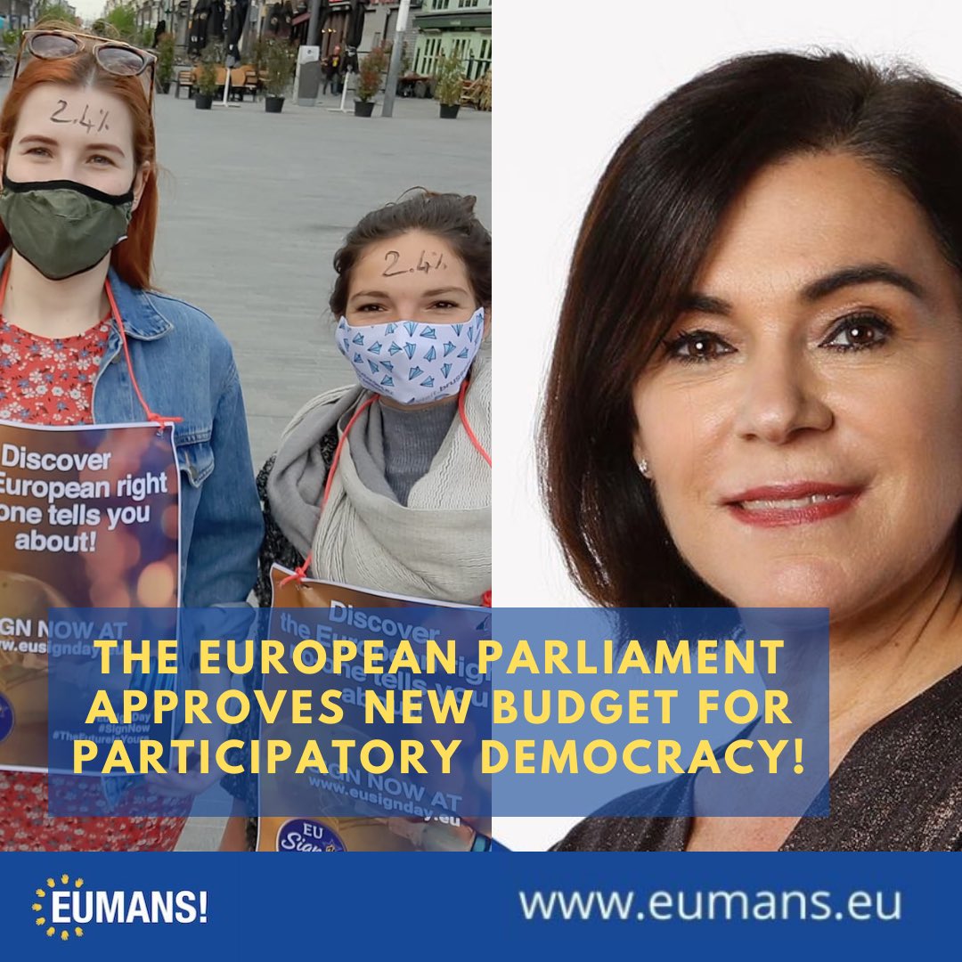 Today <a href="/Europarl_EN/">European Parliament</a> #EPlenary approved 3mln to raise awareness on ECIs and participatory #Democracy rights. Thanks to MEP <a href="/gualminielisa/">Elisabetta Gualmini</a> for supporting the claims of #EUSignDay coalition and delivering a victory for all the activists fighting for a more democratic #futureofeurope