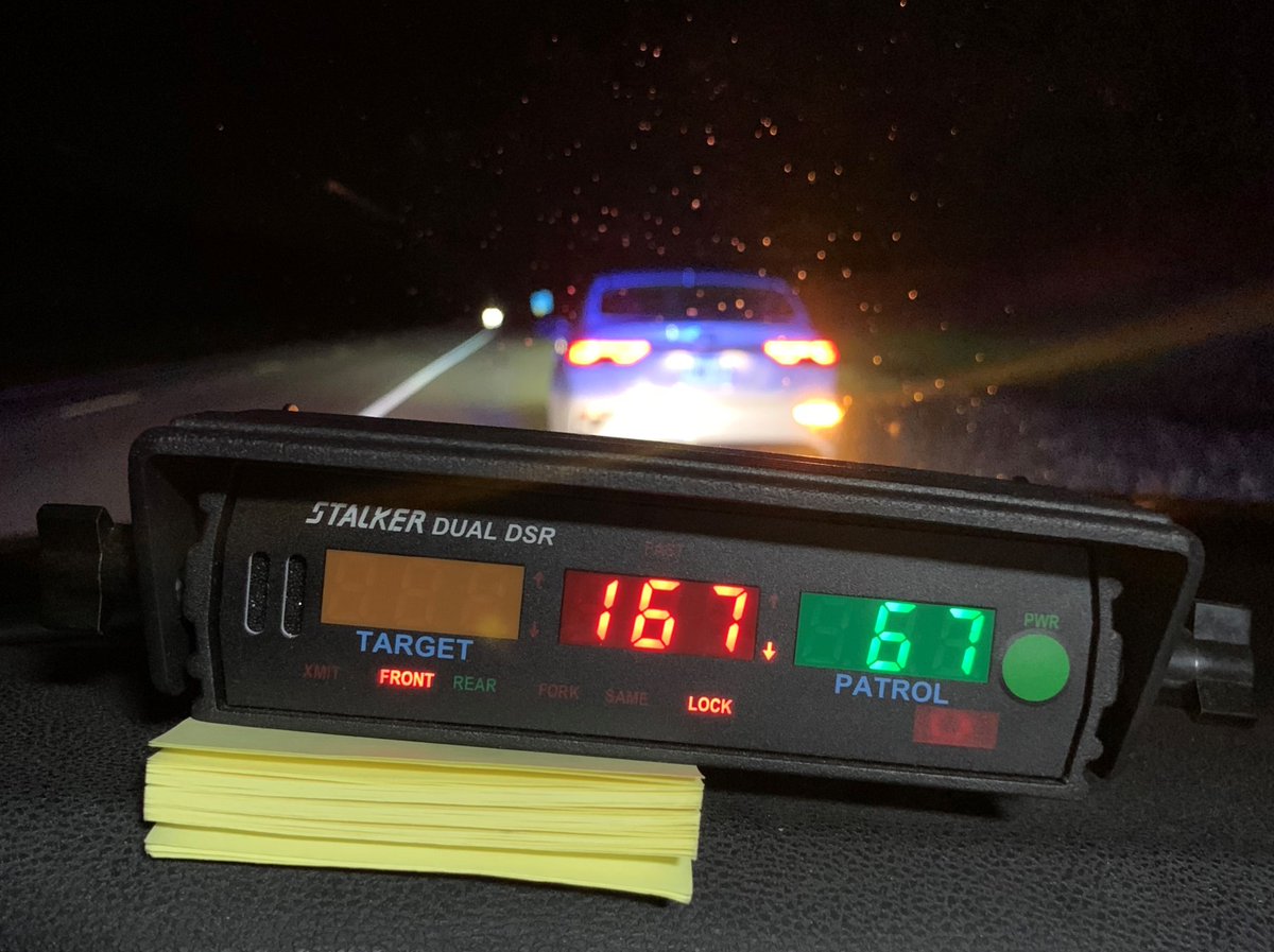 RCMPNB's tweet photo. Being late for work is no excuse to drive recklessly. #Richibucto RCMP stopped this 20 y/o driver traveling on Hwy 11, near #Cocagne, at 167km/h in a 100km/h zone. Always obey the posted speed limit. #Slowdown https://t.co/6jevaF5ZAp
