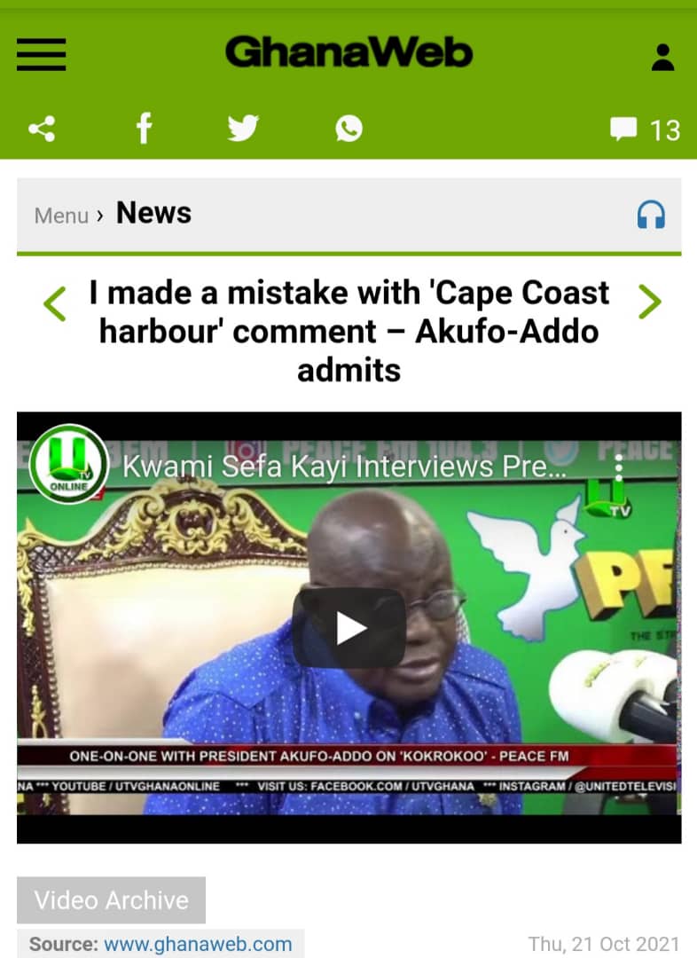 EllembeleKK's tweet photo. We thank God today you made a mistake.
Making a mistake is better than being misled.

After apologizing to the people of Cape Coast can you apologize to the paramount Chief of Aflao Traditional Area in terms of your reply in the video below concerning abandoned E Block's ? https://t.co/e5pfY2uyqp