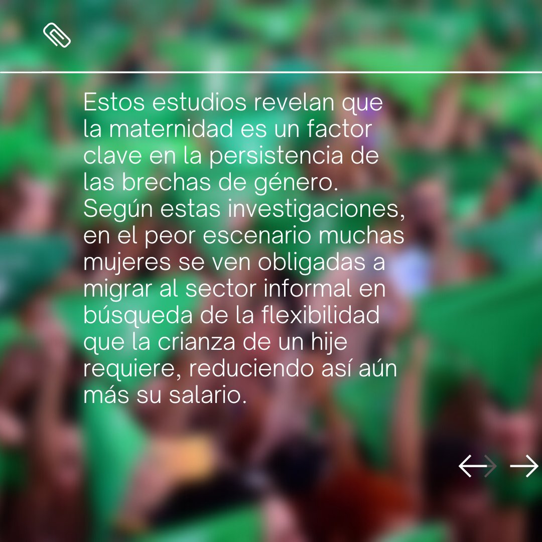 Insurrectas3's tweet photo. Y algo que mencionan todas estas investigaciones es que resulta por lo tanto muy difícil que el nivel de salario de una persona que fue madre vuelva al original si estuvo expuesta a una reducción salarial al momento de serlo. https://t.co/kRvM4irdyV