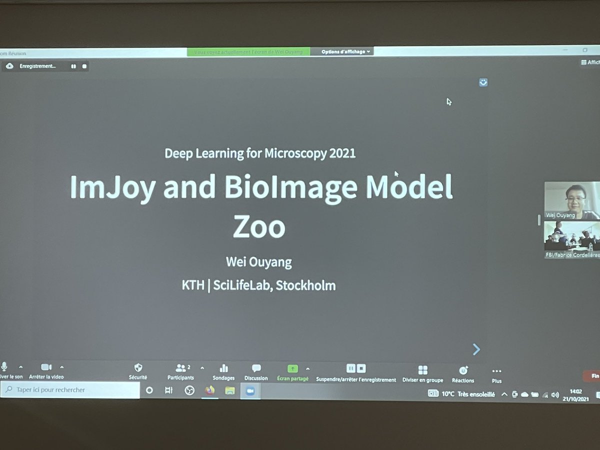 fab_cordelieres's tweet photo. BioImageAnalysts exploring a new toy with joy: impressive #ImJoy presented by @weioyang #ANF_DL4MIC https://t.co/EaApjtGhtY