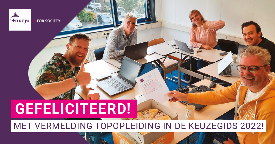 Koffie met gebak van het CvB! Onze opleiding Ad Zorg en Technologie is benoemd tot één van de Topopleidingen binnen Fontys met een vermelding van 83 punten in de Keuzegids van 2022!
Gefeliciteerd met dit mooie resultaat!
#fontysforsociety #wijzijnfontys #zorgentechnologie