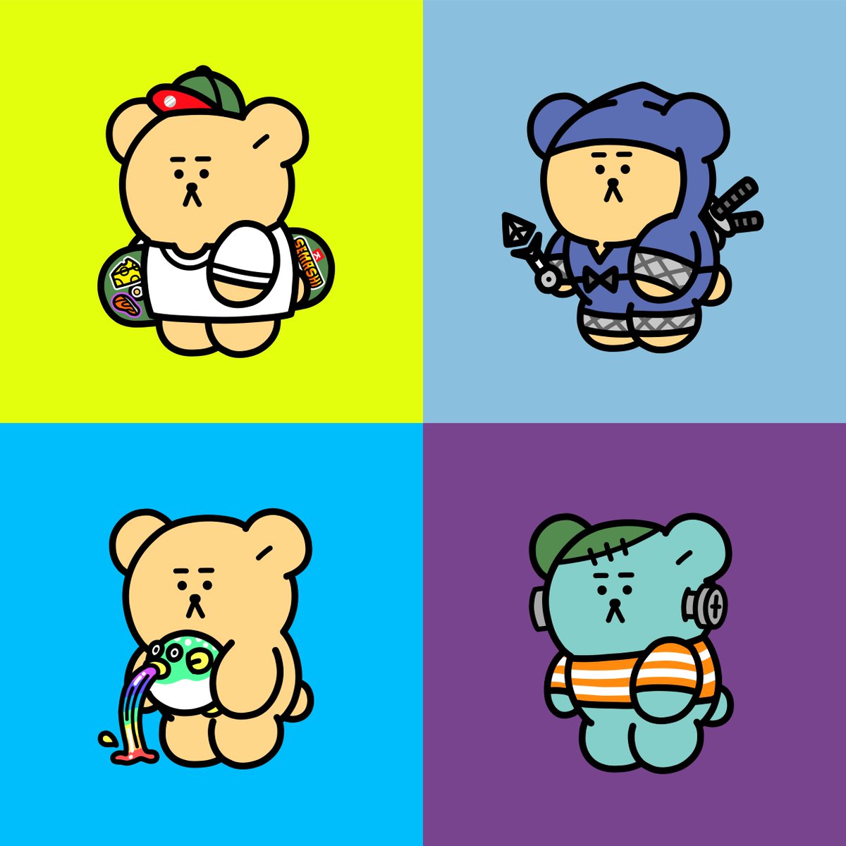 shimonzgate's tweet photo. 🐻肩幅の狭い熊・かたはばせまし🐻

世界中の方に知ってもらいたいです！
是非ご覧ください✌️🐻✨

【crypto bear (semashi) collection】
https://t.co/D6v2ckbUB2

【Japanese Bear 47】
https://t.co/KPnkFMFGTc https://t.co/t16wnxMBuA