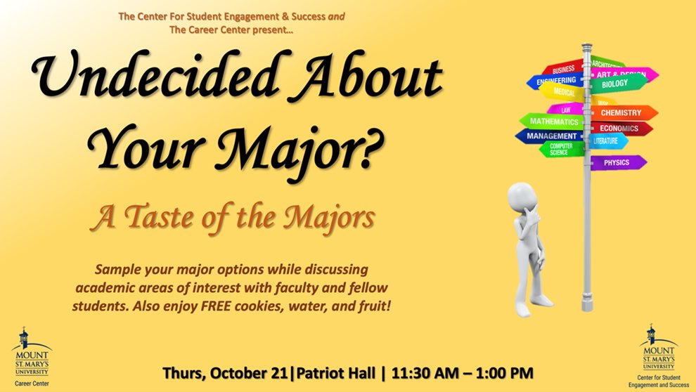 We'll be there for the free water, fruit, &amp; cookies plus the chance to learn about majors &amp; minors.
