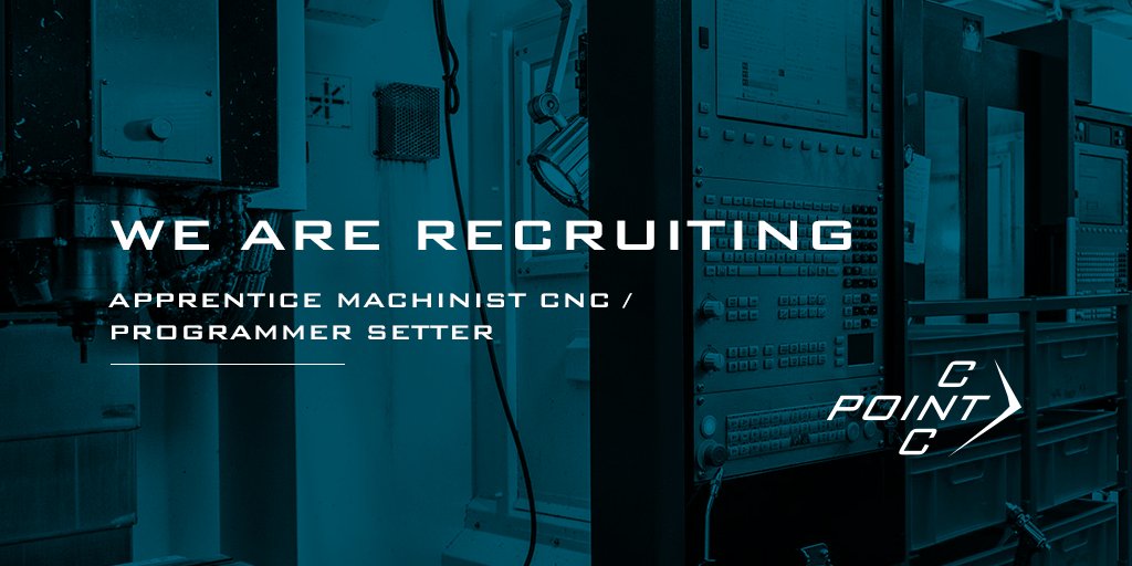PointCNC's tweet photo. We are recruiting...

Point CNC Limited are looking to recruit an Apprentice Machinist CNC / Programmer Setter.

Please contact the office for more details. https://t.co/TyYbkFoizz

#recruitment #Sevenoaks https://t.co/BKASho2d0H