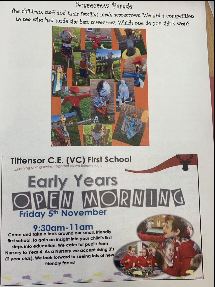 TittensorFirst's tweet photo. What a great half term we have had! Please take a look at our new newsletter, that we will be sharing in our local community 😊 https://t.co/eT9fhIaCTy