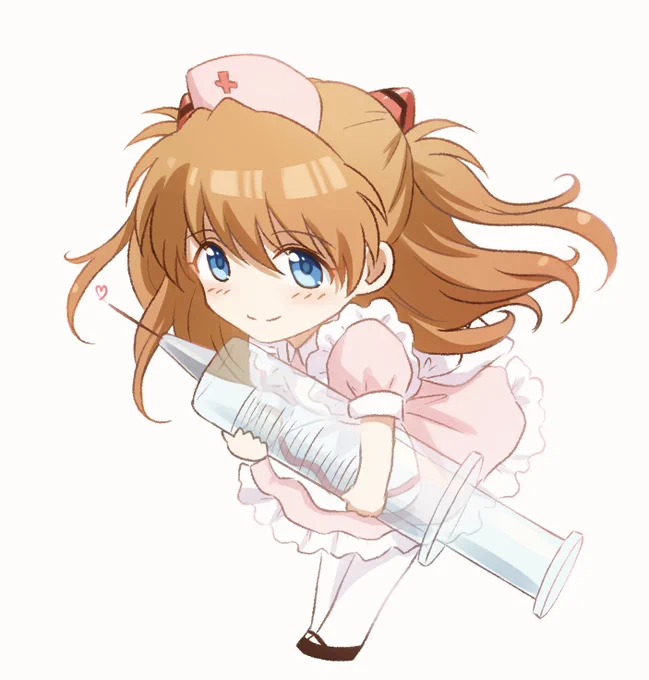 今日は先程インフルのワクチン打って来ました😭
コロナもインフルも打ち終わったし、あとは何にもかからないように対策して元気に生きるだけですね😌

てことで、ちびアスカちゃん(ナース)の落書きしました
漫画は下書きは終わったので、来週中に投稿できるよう頑張ります💦 