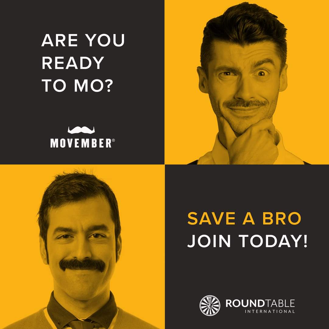 RoundTableInt's tweet image. One Mo might help a bro but loads of staches can save the masses! 

Are you ready to Mo?

With the money you’ve raised, #Movember funds men’s health projects that change &amp;amp; save lives, year-round.

Join today: bit.ly/3niR9u9

#RTIMo
#Movember
#StrongerTogether