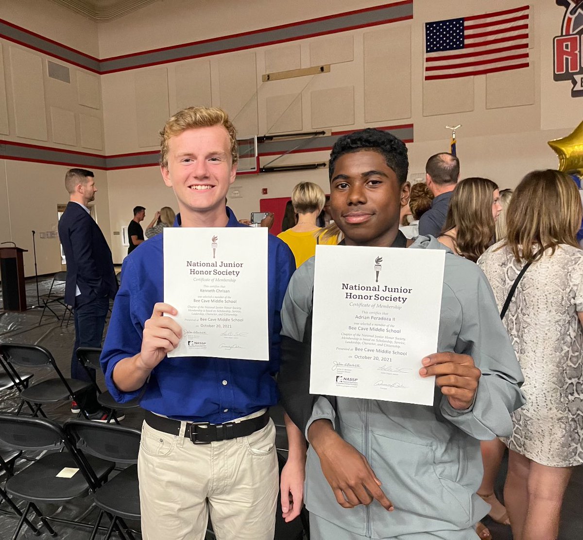 Athletics are important but academics go hand-in-hand.  You’re nothing without a sharp mind.  National Junior Honor Society induction ceremony last night with <a href="/Ap2Adrian/">Adrian Peradoza ll</a> <a href="/BcmsRaiders/">BCMS Raiders</a> <a href="/AthleticsBCMS/">Bee Cave Raiders Athletics</a>