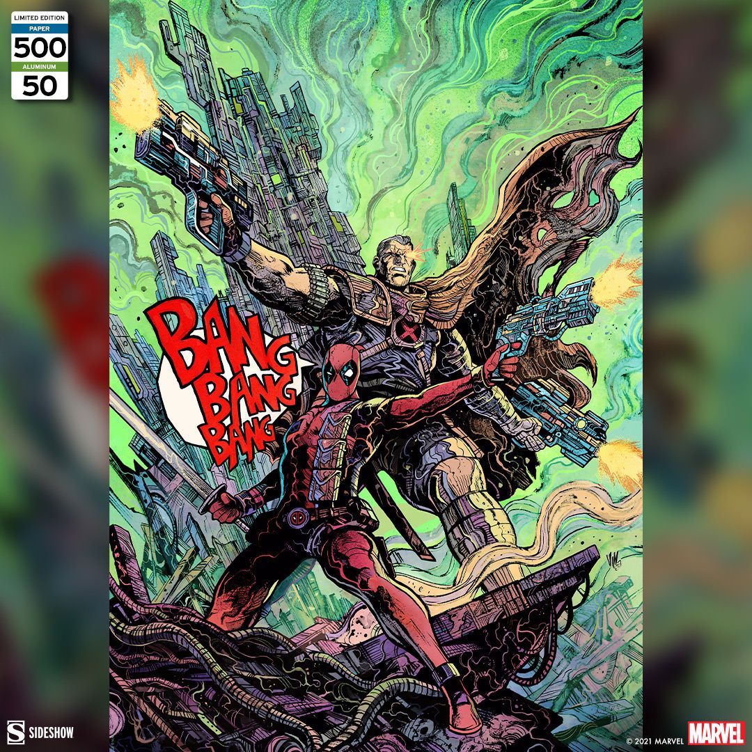 collectsideshow's tweet photo. Wade Wilson and Nathan Summers make for an unlikely yet fearsome combo in the Deadpool &amp; Cable Fine Art Print by Vincenzo Riccardi, available now in a limited edition of 500! 

https://t.co/ZjnGE097p5

@vinartwork #Sideshow #SideshowArtPrints #DeadpoolAndCable https://t.co/SvjesTANjN