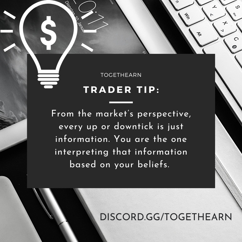 togethearn's tweet photo. Trader Tip:

From the market’s perspective, every up or downtick is just information. 

You are the one interpreting that information based on your beliefs. 

#stocks #stockmarket #trading #investing #daytrading #options #crypto #tradertip #togethearn https://t.co/PoYp2QNmKa