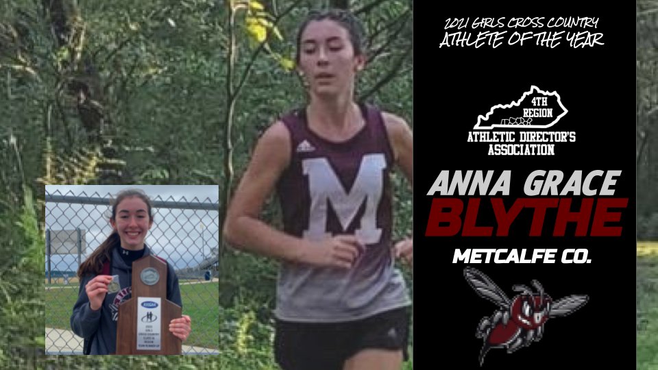 4thRegionADs's tweet photo. Congratulations to the 2021 @4thRegionADs Girls Cross Country Athlete of the Year:

Anna Grace Blythe -- Metcalfe Co. https://t.co/MY23kj3VOP