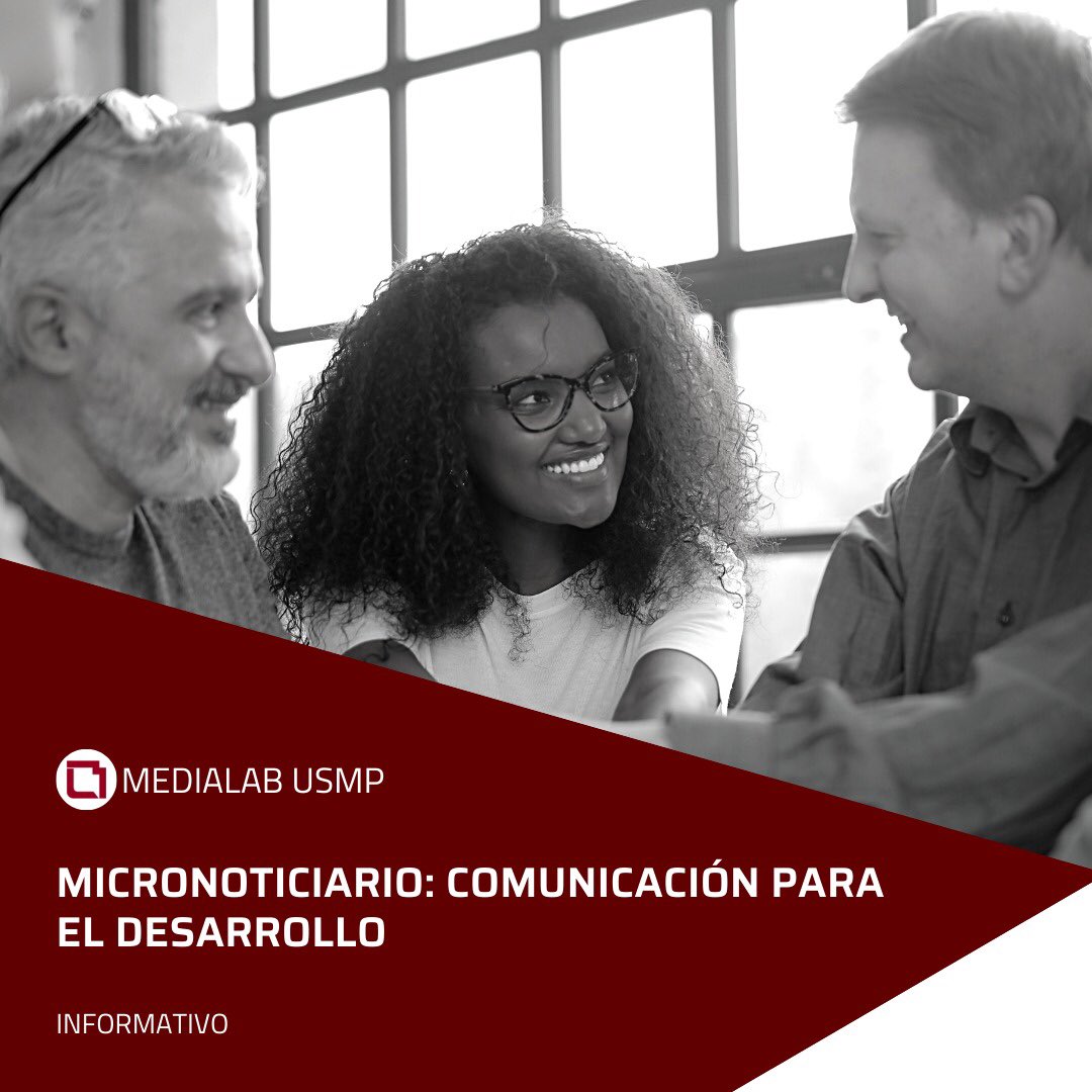medialabusmp's tweet photo. El @MediaLabUSMP presenta el micronoticiario “Comunicación para el Desarrollo” con un informe y entrevistas a docentes de la especialidad. Míralo en:
https://t.co/uUJwfHn6Rb https://t.co/myJ8rIVvvF
