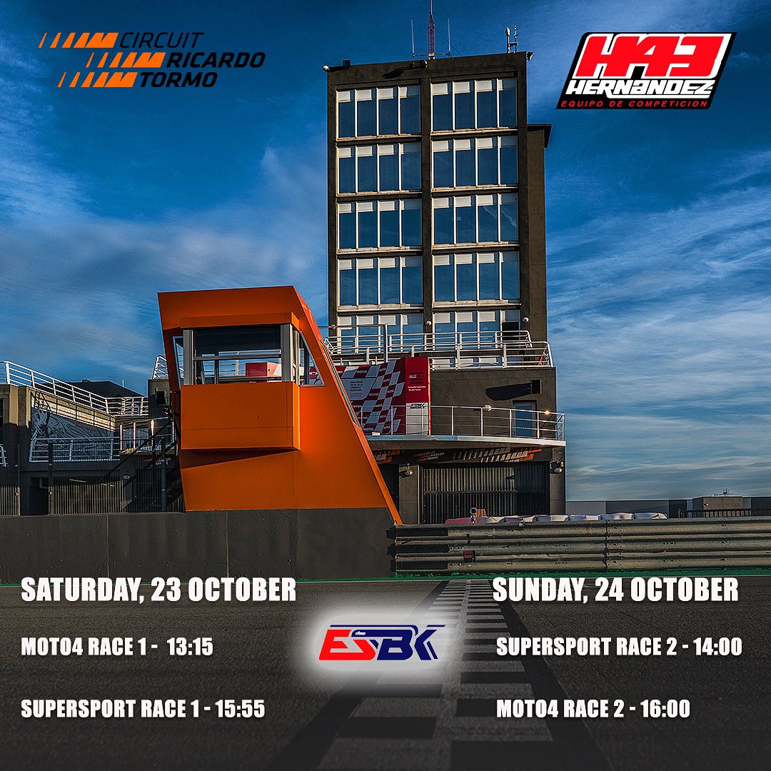 H43Team's tweet photo. Listos para dar gas 💪🏼✊🏼

Estos son los horarios de nuestras carreras del fin de semana ✍🏼

¡Vamos! 😈 https://t.co/eIiaGkFddM
