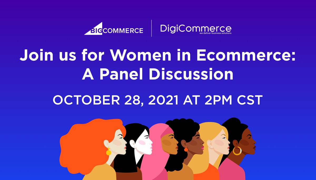 SheroCommerce's tweet photo. 1 week from today! Our COO/co-founder @bethshero is thrilled to be 1 of 3 panelists at @BigCommerce's Women in eCommerce live #webinar. They'll talk #leadership, workplace culture, digital transformation, and more, followed by a Q&amp;A. Register here: https://t.co/Zw6pDJzjpL #ecomm https://t.co/J07VwU0iuX