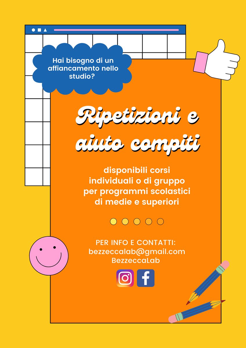 BezzeccaLab's tweet photo. Buone notizie amici e amiche di Bezzecca Lab, 
stiamo lanciando dei nuovi corsi di ripetizioni e aiuto compiti per studenti delle scuole medie e superiori! 📓📚

Sono disponibili sia corsi di gruppo che individuali, per ogni tipo di bisogno e necessità. 👩‍🏫

Vi aspettiamo! https://t.co/7wVGmSmc4a