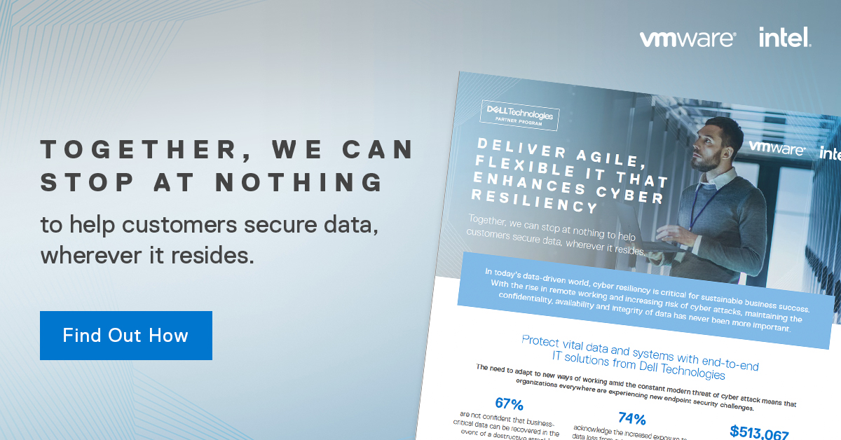 Are you having conversations about how you can protect customers' data wherever it resides? With the ⬆️ in remote working and the ⬆️ risk of cyber-attacks, maintaining the security of data is crucial. Explore our #StopAtNothing spotlight to find out how: dell.to/3oogtRn