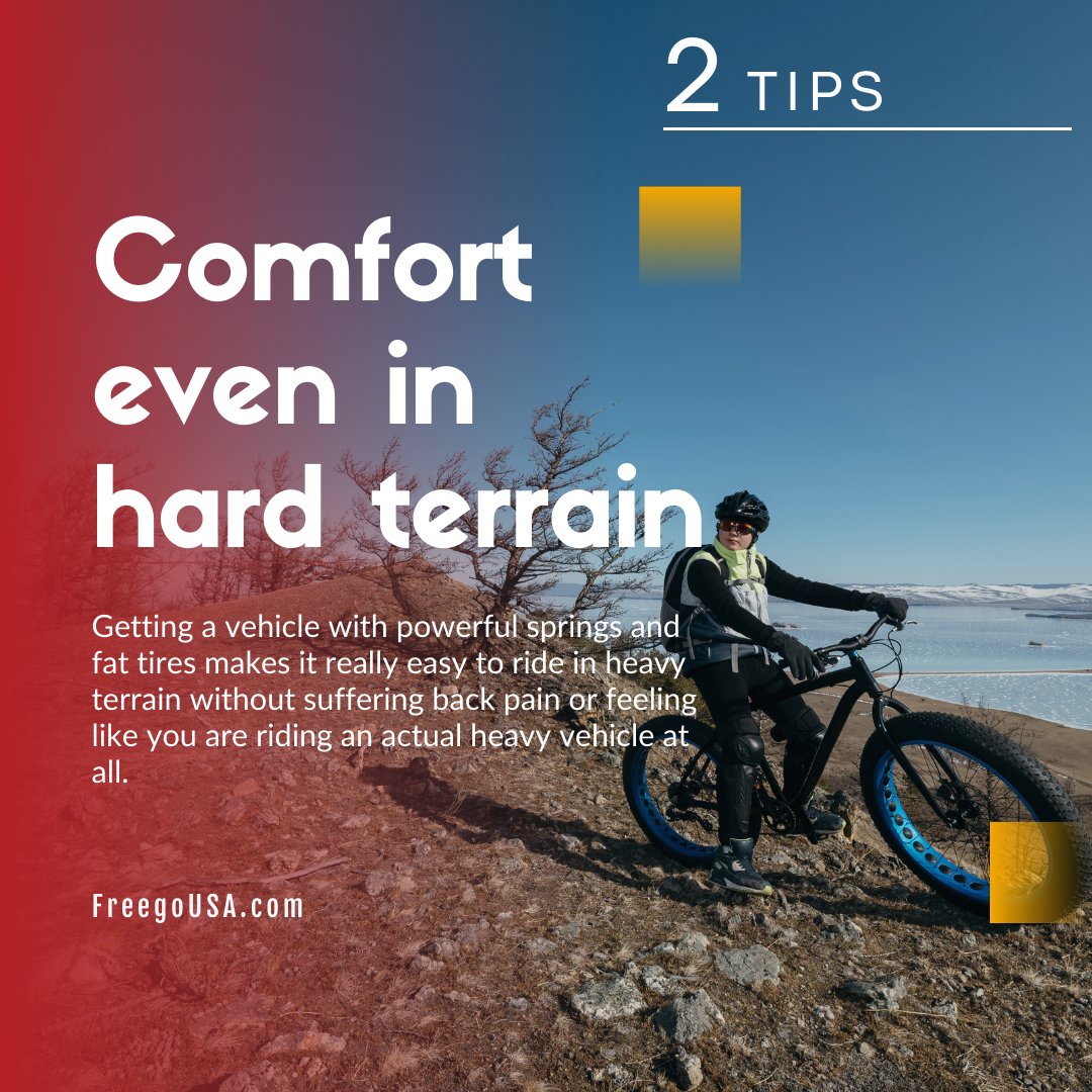 FreegoUS's tweet photo. Fat Tire Bikes are full of novelty, but here are some tips considering getting one.
This bike is amazing for exploring your local area, riding through urban areas, or tackling the toughest bike trails.

#RideWithFreego

#FatTireBike #Ebike #ElectricBike #NewTransportation https://t.co/ZWHDqgeaoN