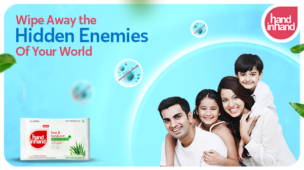 Handinhandrange's tweet photo. Clean hands, healthy world !  We bring a healthy life to you with Hand In Hand germ protect wipes. Now, worry no more and grab your safety !

#HandinHandProducts  #Safety #StayHome #StaySafe #YamiGautam #Protection #Family #health #cleanhands #antibacterial https://t.co/0sEAd0sYJJ