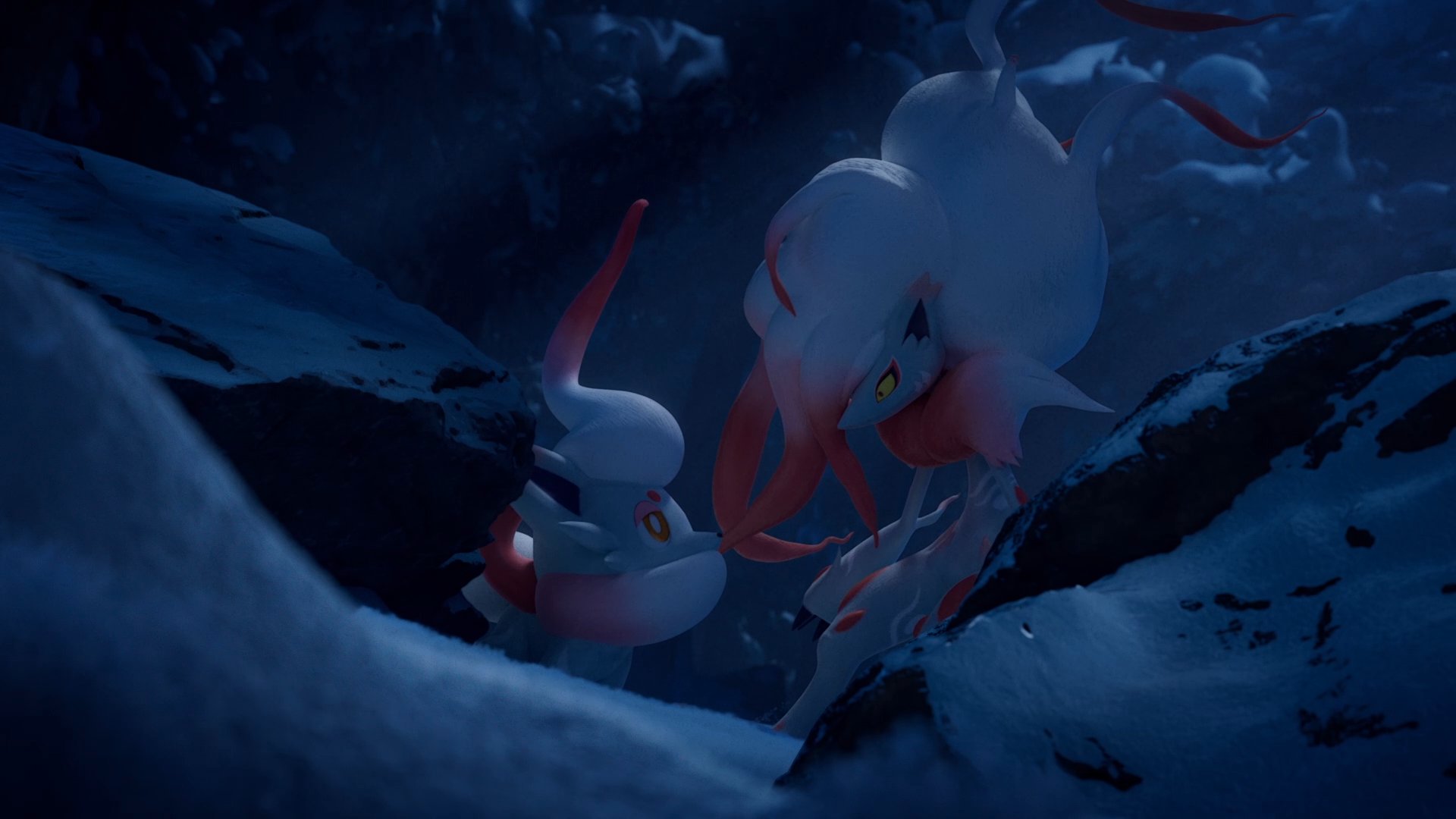 公式 ポケモン情報局 ポケモン調査報告 復元完リョウ T Co 56hitn4wed もう1匹いました こちらは ヒスイのすがた の ゾロアーク のようです 小さい方を守っている かっこいい 尊い 詳しい情報は近日とのこと 早く