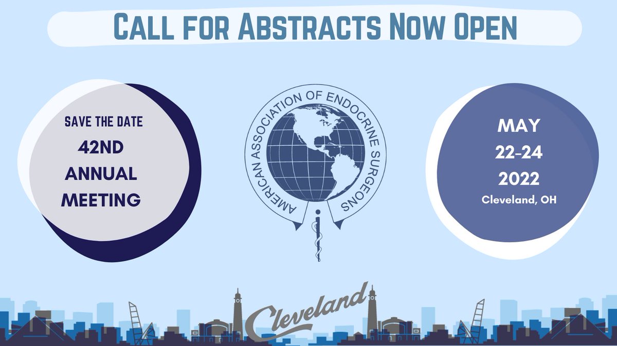 American Association of Endocrine Surgeons (@theaaes) on Twitter photo AAES is now accepting abstracts for the 2022 Annual Meeting through November 1st. Go to endocrinesurgery.org for more information and to submit. #callforabsracts #AAES2022 #endocrinesurgery #endocrinology #adrenal #thyroid #parathyroid #neuroendocrine #surgery AAES is now accepting abstracts for the 2022 Annual Meeting through November 1st. Go to endocrinesurgery.org for more information and to submit. #callforabsracts #AAES2022 #endocrinesurgery #endocrinology #adrenal #thyroid #parathyroid #neuroendocrine #surgery