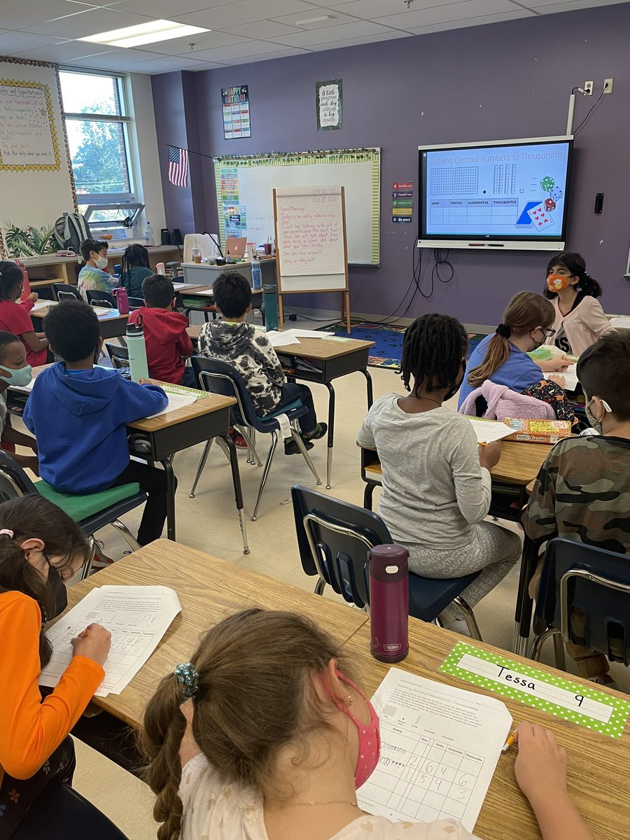 MsFranz_ATS's tweet photo. 4th grade Ss begin their decimal unit with M3: 10th Street Pet Sanctuary! Great way to show pictorial representations of decimal numbers to the thousandths! @APSGifted @APS_ATS #mathematicians #mathtalk #keeganstrategies #mathworkshop https://t.co/K7ajGiY7VJ