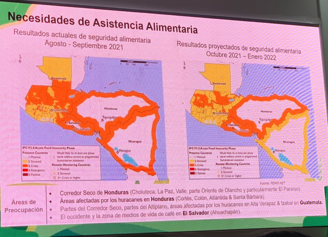 This slide shows the areas that are in a need of FOOD ASSISTANCE in coffee areas. 

Let’s think about that when we are talking about prices and sourcing #coffee. 

Gracias <a href="/FEWSNET/">FEWS NET</a> <a href="/Promecafe/">PROMECAFE</a>