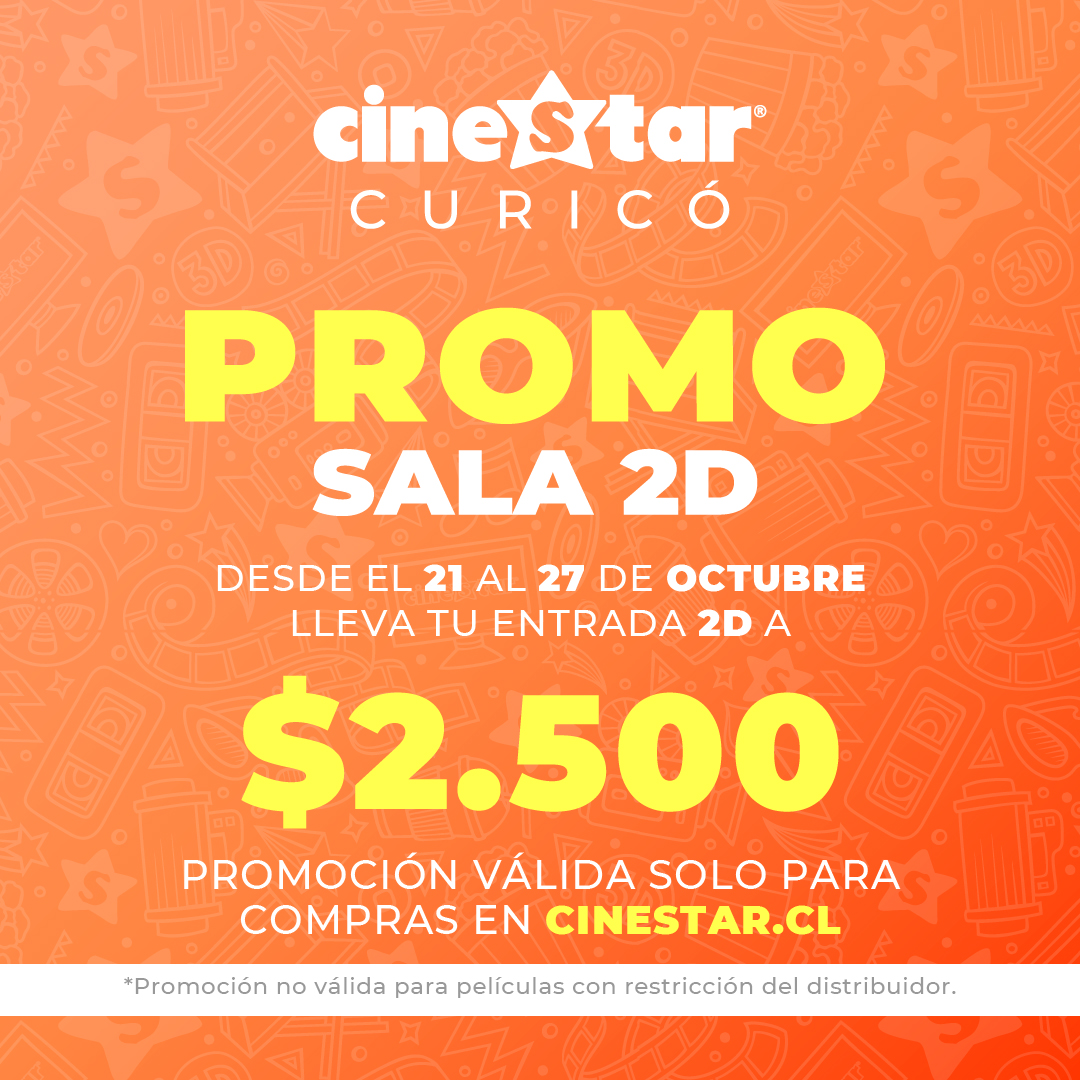 CineStar_Chile's tweet photo. 🔥ATENCIÓN🔥

Empezamos la semana de PROMOS en #CineStar 😍
Desde hoy disfruta tus pelis 2D con precio rebajado!! 
¿Cómo funciona? 
Elige tu peli favorita y cuando selecciones la cantidad de entradas, usa la opción PROMO 2D WEB y listooo https://t.co/mwuQq6f2dh