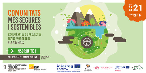 Andorra_RI's tweet photo. Aquesta tarda hi ha la trobada i presentació dels projectes #POCTEFA #POCRISC, #MOMPA, @MovePyr i #PIXIL, per presentar les eines implementades i debatir aspectes dels diferents resultats de cada projecte.
Per més informació i inscripció:
➡️https://t.co/WGN0o43HhF https://t.co/Z5iJpUX6ef