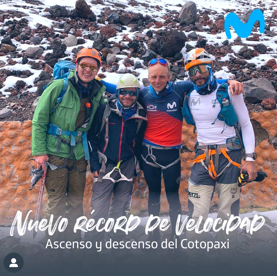 Nuevo récord de velocidad (Ascenso y descenso) del volcán Cotopaxi.
<a href="/karlmtb/">Karl Egloff</a> rompió su propia marca establecida en 2012.
El tiempo ⏱ 1h36m54s
Siempre acompañado de <a href="/nicomiranda360/">Nicolás Miranda</a> 🇪🇨 Detalles en <a href="/DeporteTA/">DEPORTE TOTAL</a> <a href="/teleamazonasec/">Teleamazonas</a>