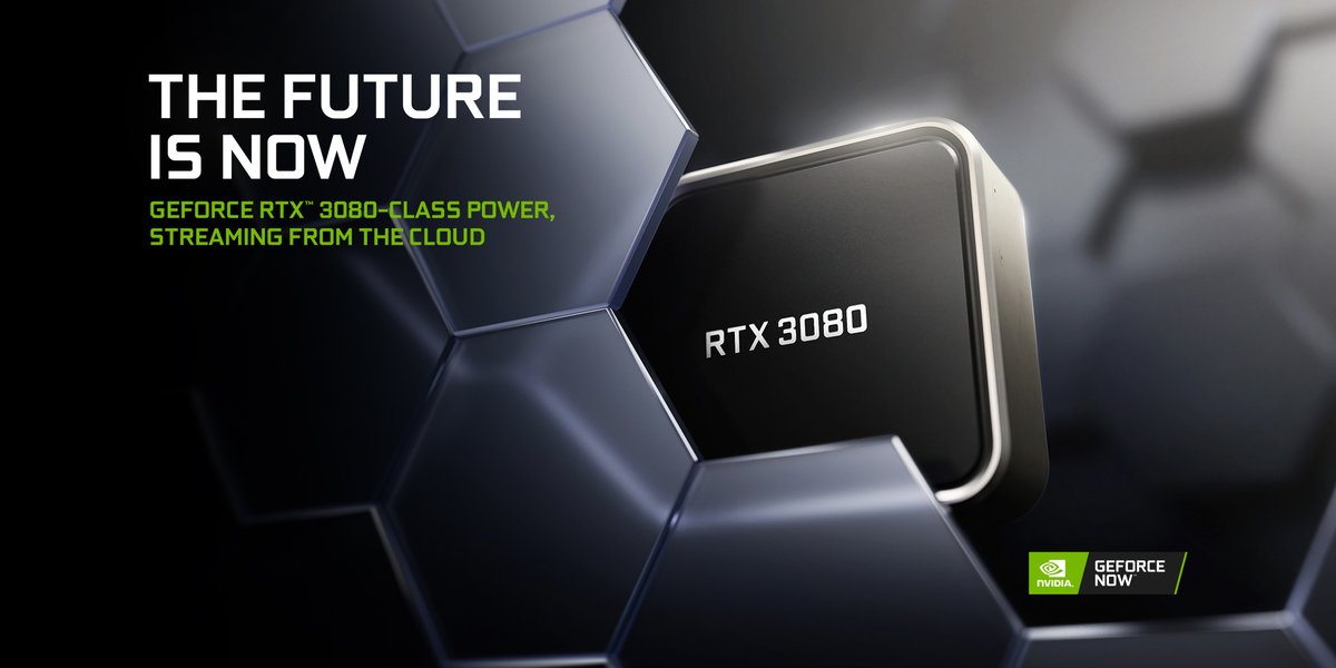 🌩️ NVIDIA GeForce NOW (@nvidiagfn) on Twitter photo Welcome to the next generation of cloud gaming: GeForce NOW RTX 3080. 🌩️
Game at up to 1440p and 120 FPS on PC & Mac with ultra-low latency. Bask in 4K HDR glory on <a href="/NVIDIASHIELD/">NVIDIA SHIELD</a> TV. And go mobile with 120 FPS on Android. #TheFutureisNOW
Learn More ➡️ nvda.ws/3jommdX Welcome to the next generation of cloud gaming: GeForce NOW RTX 3080. 🌩️
Game at up to 1440p and 120 FPS on PC & Mac with ultra-low latency. Bask in 4K HDR glory on <a href="/NVIDIASHIELD/">NVIDIA SHIELD</a> TV. And go mobile with 120 FPS on Android. #TheFutureisNOW
Learn More ➡️ nvda.ws/3jommdX