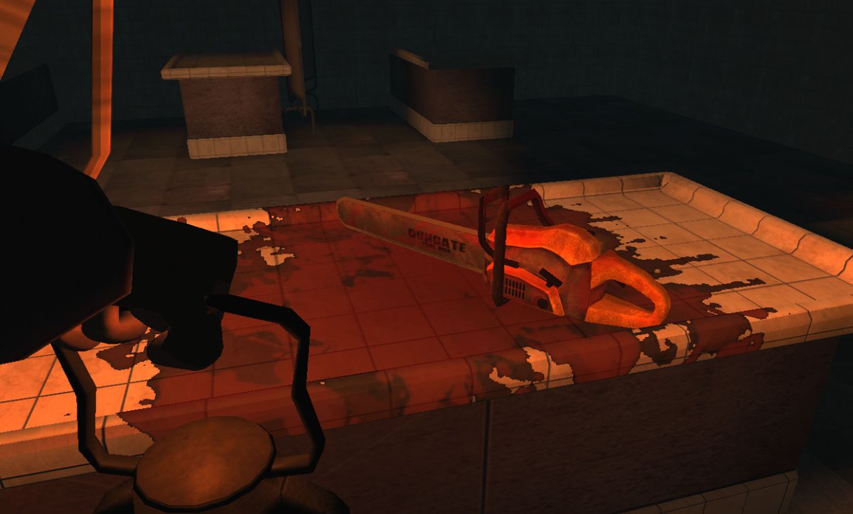 professorstitch's tweet photo. Hello, what have we here...

Still missing a few textures, but just about there.

#Copperport #indiedev #indiegame #indiegamedev #indie #game #gaming #indiehorrorgame #horrorgame #indiehorror #horror #gamedesign #gamedevelopemnt #gamedev #gameart #chainsaw #3DSmax #3Dmodelling https://t.co/RqLEOWXGrG