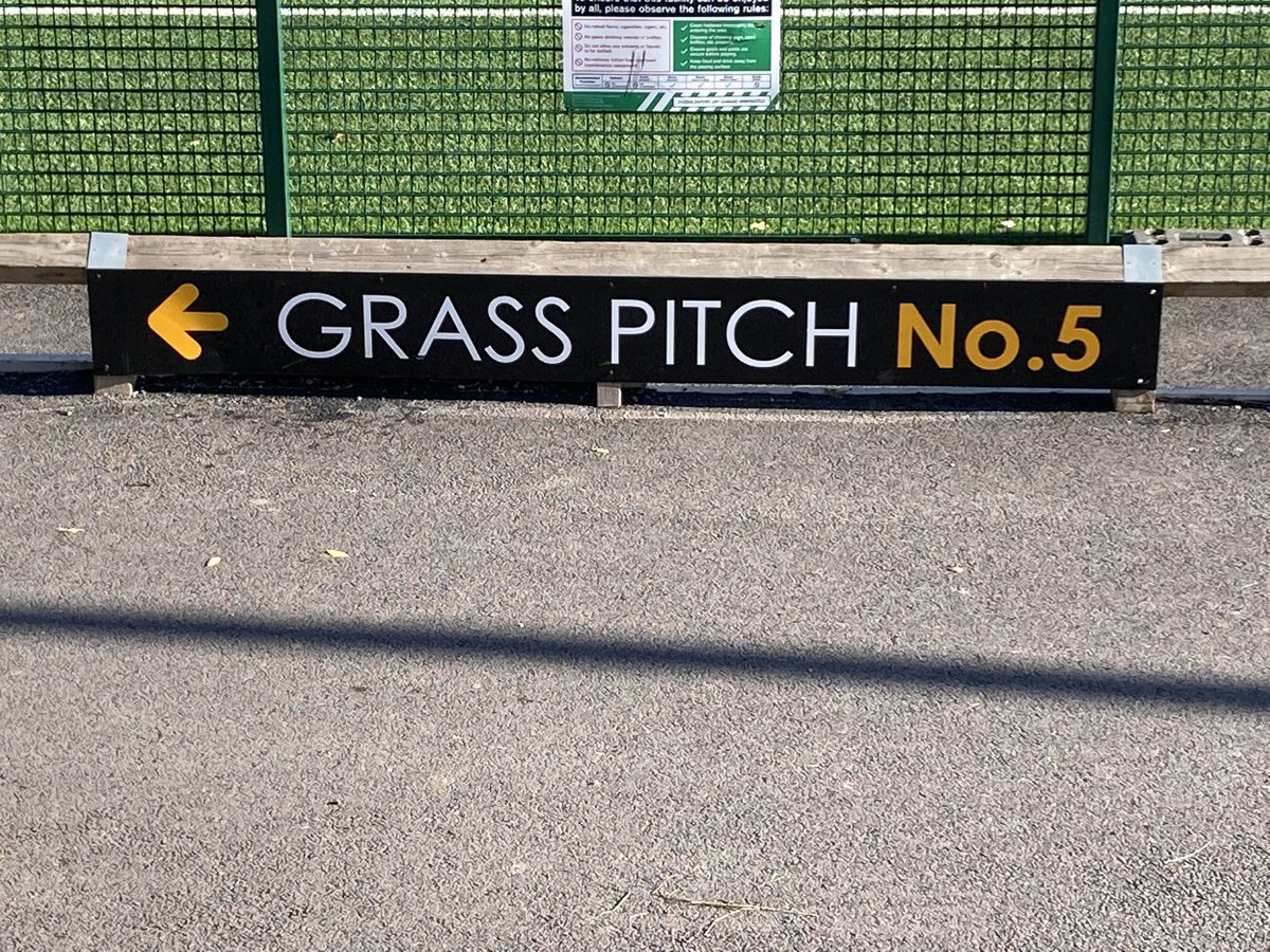 Early weekend prep started on our grass pitches …. Grass pitch 5 looking resplendent in this afternoon’s sunshine ….. 
😍🖤🧡😍