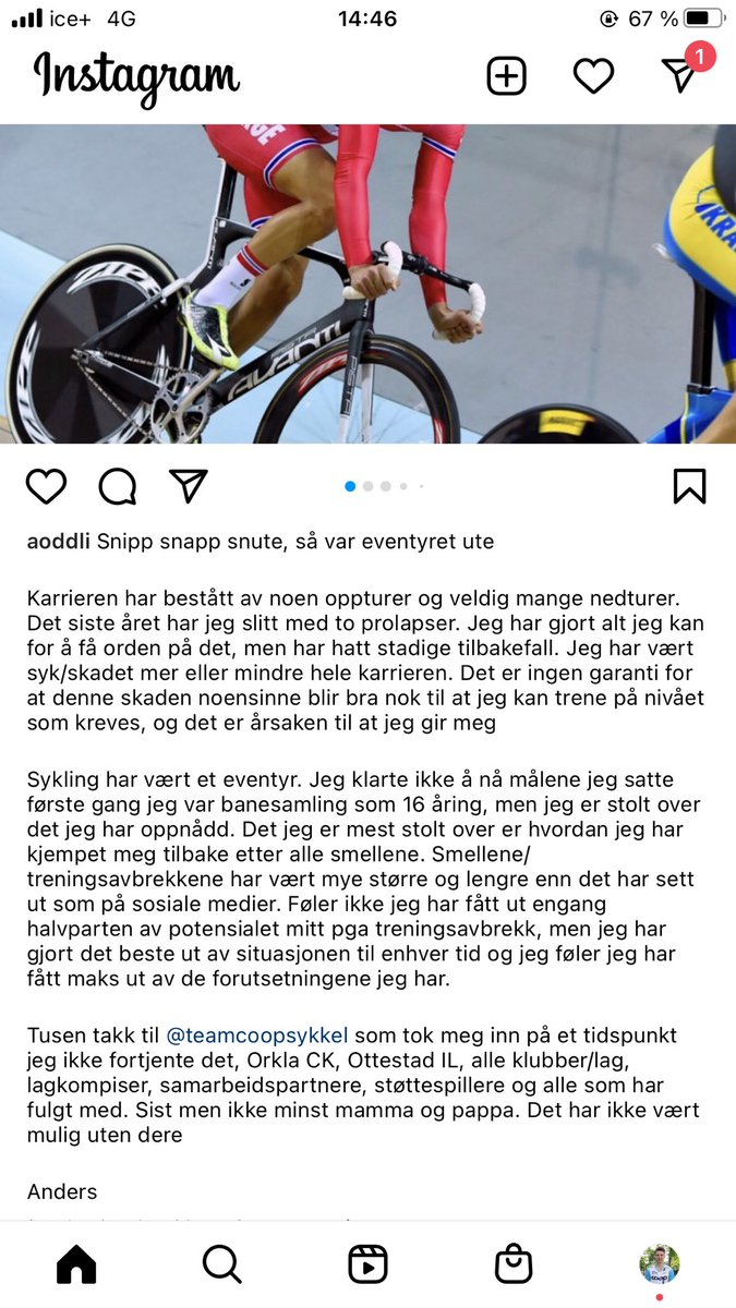 Jeg legger opp. Takk for meg🙏🏼