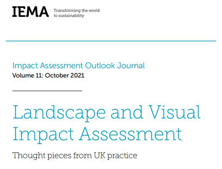 IEMA's #IA Outlook Journal v11: #Landscape &amp; Visual #ImpactAssessment is out now, providing guidance &amp; advice on this complex area. “Consideration of Landscape and Visual Impact is a perennial issue for #EIA.” <a href="/Rufus_Howard/">Dr Rufus Howard</a>. <a href="/LUCtweeting/">LUC</a> <a href="/talklandscape/">Landscape Institute</a> bit.ly/2ZbUMJF