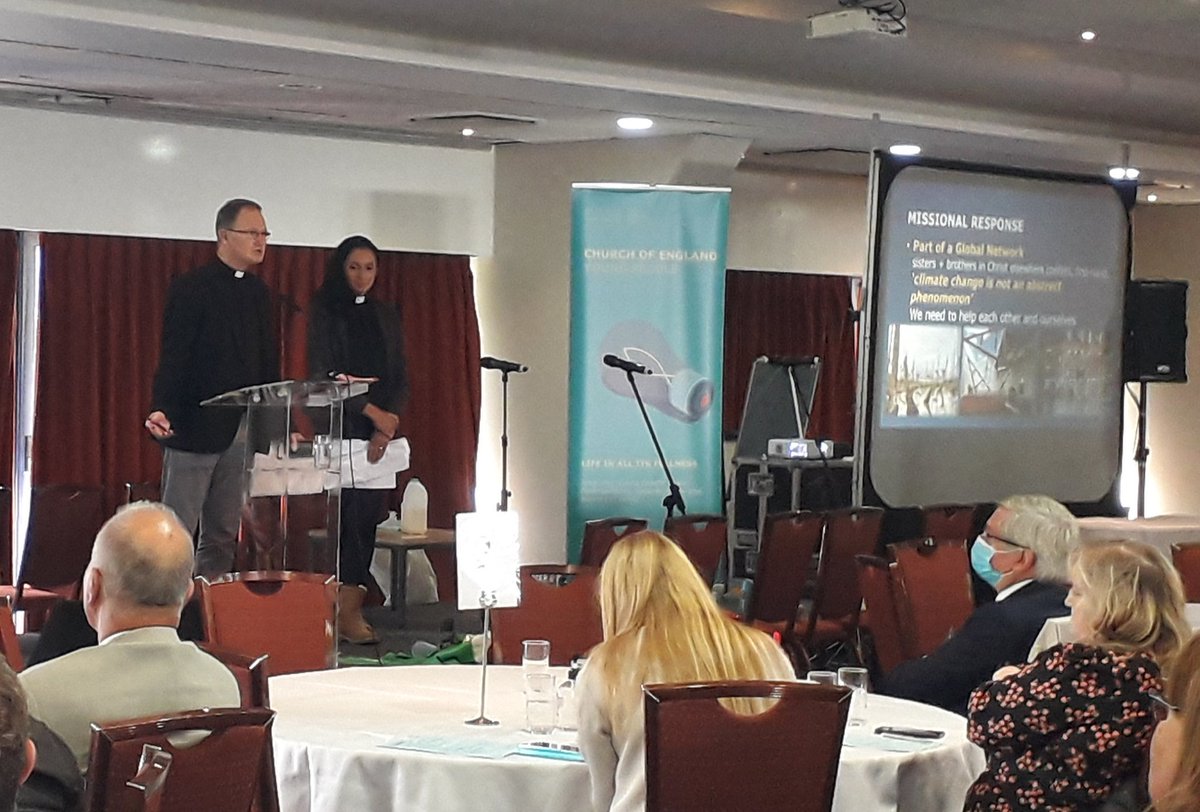 DbeManchester's tweet photo. Revd Grace Thomas and Revd Clive Hamilton (Manchester Diocese Eco Group) share about the exciting opportunities that we have, across the Diocese, to make positive changes in our schools, parishes and homes. #MDSC2021 #DbeManchester #DbeBeeEco
#maketherightchoice https://t.co/d2zycg8JlF
