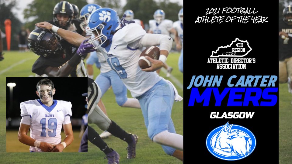 4thRegionADs's tweet photo. Our award is for the 2021 @4thRegionADs Football Athlete of the Year:

John Carter Myers -- Glasgow https://t.co/WlFmRcLzrh