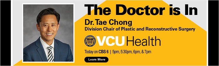Tune in today to @CBS6 to watch Dr. Tae Chong, Chair of Plastic & Reconstructive Surgery, discuss breast reconstruction post-mastectomy.
